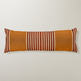 Exotic Faux Snake Leather & Linear Stripe Pumpkin  Kroppskudde