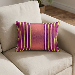 Exotic Faux Snake Leather & Linear Stripe Salmon Prydnadskudde