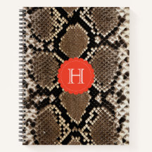 Exotic Faux Snake Skin Mönster Monogram