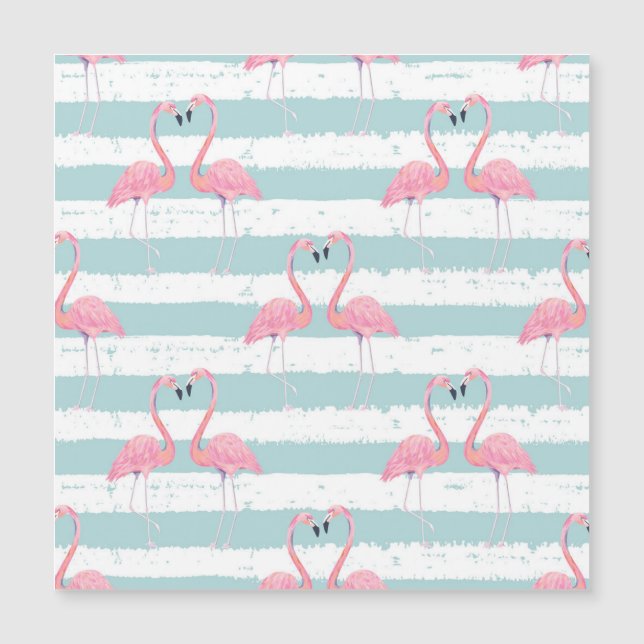 Exotic Flamingo Stripe Background Mönster (Framsida)