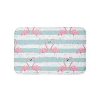 Exotic Flamingo Stripe Background Mönster Badrumsmatta