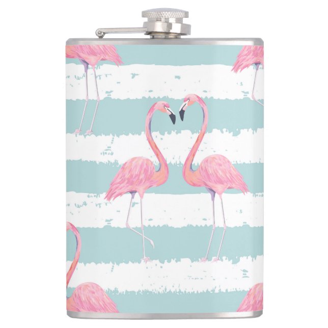 Exotic Flamingo Stripe Background Mönster Fickplunta (Framsidan)