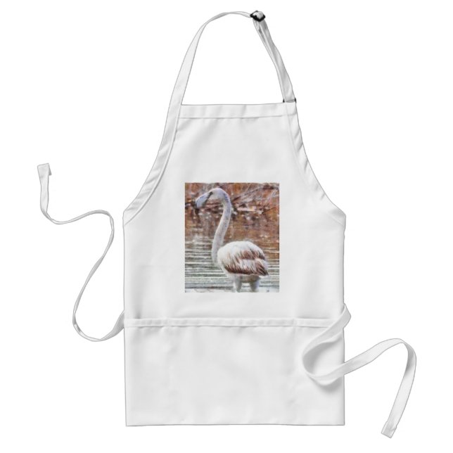Exotic Flamingo Watercolor Förkläde (Framsidan)