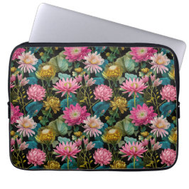 Exotic Floral Pattern BOHO Chic Tropical Leaves Laptop Fodral