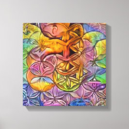 Exotic Flower of Life Canvastryck