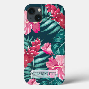 Exotic Flowers Monogram Rosa