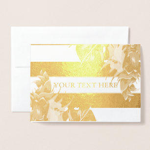 Exotic Flowers Personlig stripe Folierat Kort