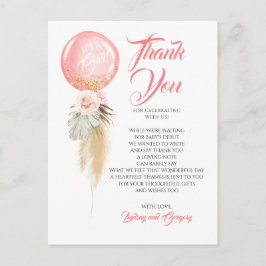 Exotic Foliage Blommigt Balloon Garland Tack Vykort