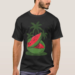 Exotic Fruit Tropical Summer Vibes Handflatan Träd T Shirt