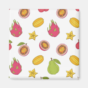 Exotic Fruits Mönster - Tropical Paradise Mix Magnet