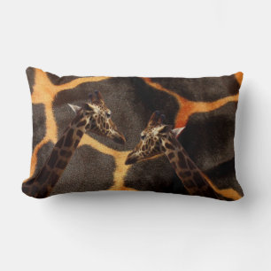 "Exotic Giraffes: on a Giraffe Patterned Canvas" Lumbarkudde
