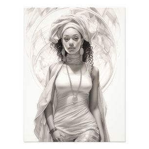 Exotic Girl på Soffa Fototryck