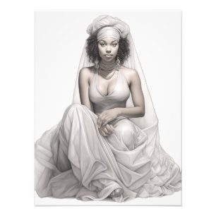 Exotic Girl på Soffa Fototryck