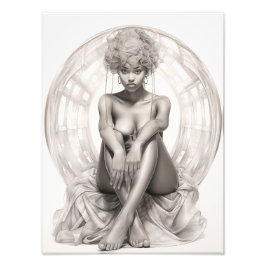 Exotic Girl på Soffa Fototryck