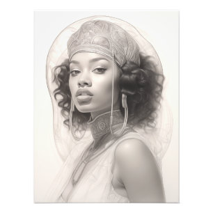 Exotic Girl på Soffa Fototryck