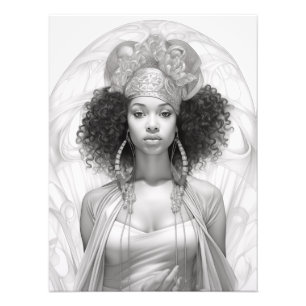 Exotic Girl på Soffa Fototryck