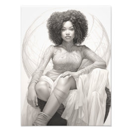 Exotic Girl på Soffa Fototryck