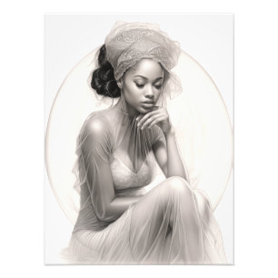 Exotic Girl på Soffa Fototryck