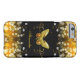Exotic Guld Black Butterfly Sparkles Case-Mate iPhone Skal (Baksidan Horisontell)