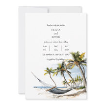 Exotic Handflatan Träd Hammock Relaxation Beach We