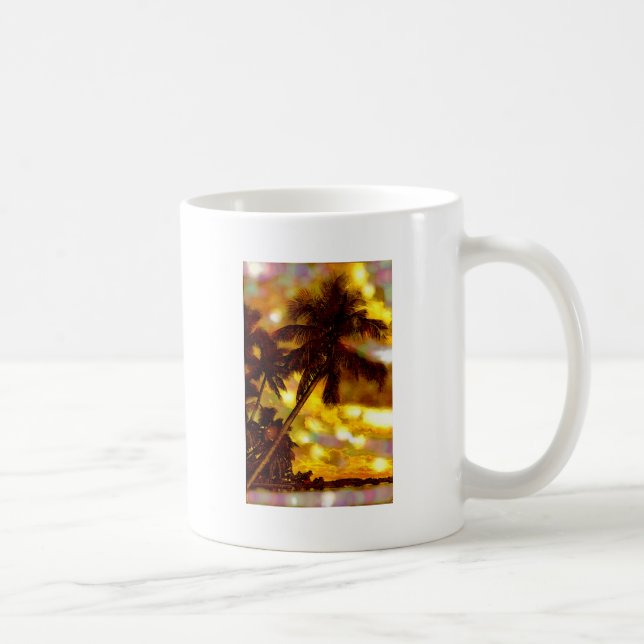 Exotic Handflatan Träd Kaffemugg (Höger)