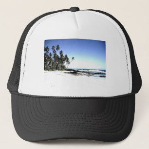 Exotic Handflatan Träd & Paradise Beach Truckerkeps