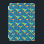Exotic Hummingbird Blue Mönster iPad Mini Skydd<br><div class="desc">Exotisk,  ornat hummingbird mönster på royalets blå bakgrund. Elektroniska caseser och sleever.</div>