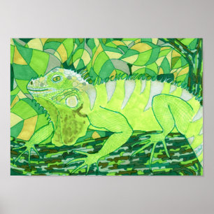 Exotic Iguana Poster