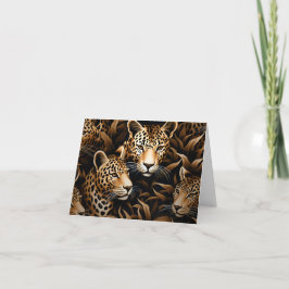 Exotic Jungle Cheetah Blank Note Card Helgkort