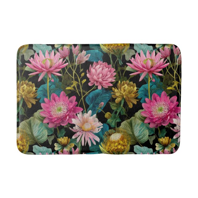 Exotic Jungle Pattern BOHO Tropical Aesthetic  Badrumsmatta (Framsidan)