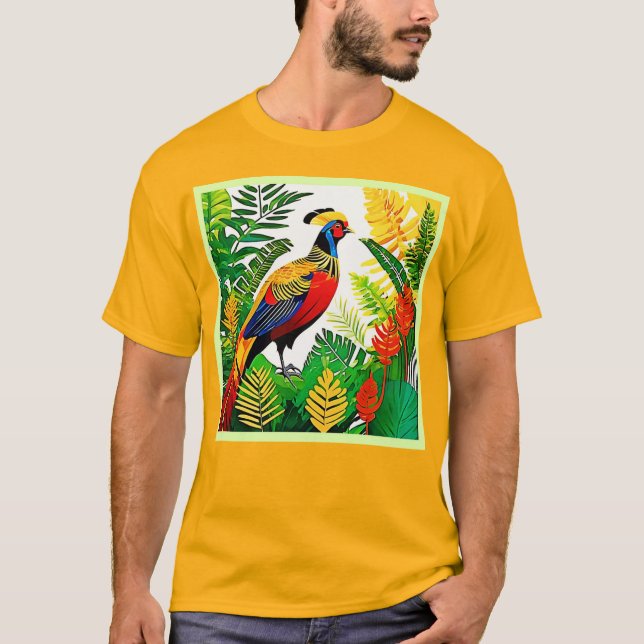 Exotic Jungle Pheasant T Shirt (Framsida)