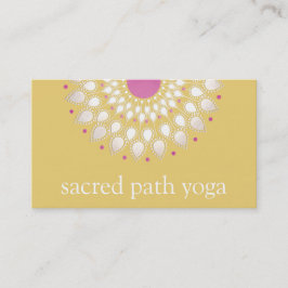 Exotic Lotus Gult Blommigt Hälsa Therapist Visitkort