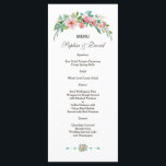Exotic Luau Tropical Blommigt Bröllop Menu Meny<br><div class="desc">Elegant,  exotisk,  utformning av destinationskort med delikat Tropical Watercolor Flowers Bouquet,  blommigt-delare,  modern handstil,  på vit bakgrund. Använda Anpassa verktyg om du vill lägga till information,  ändra typsnitt,  färg. Om du vill ha matchande objekt kan du besöka min delikata Tropical Blommigt Bröllop Collection.</div>