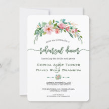 Exotic Luau Tropical Blommigt Rehearsal Middag