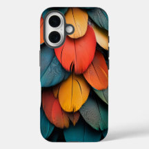 Exotic Macaw Feather Phone Case