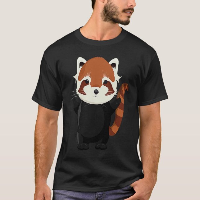 Exotic magical little red panda bear t shirt (Framsida)
