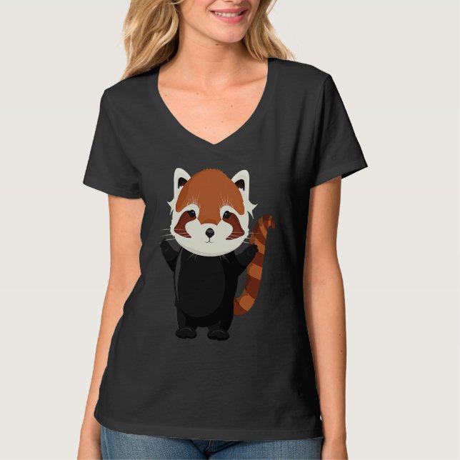 Exotic magical little red panda bear t shirt (Framsida)