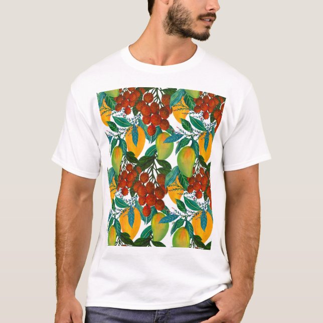 Exotic Mango: Sommarsömlös T Shirt (Framsida)
