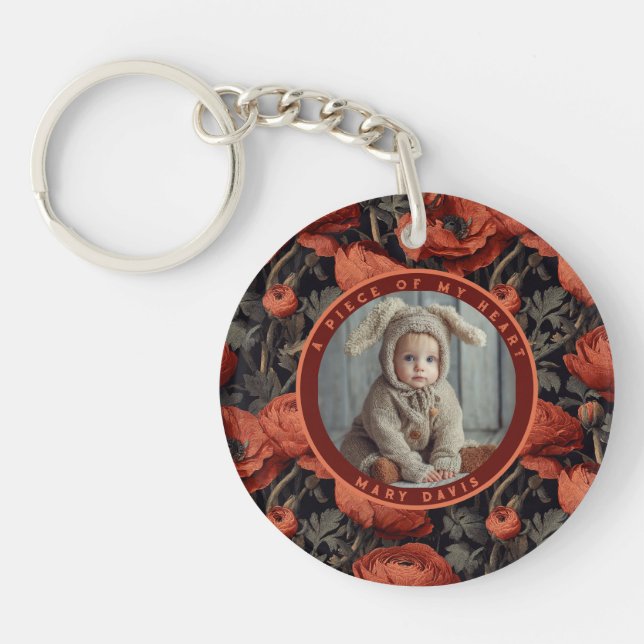 Exotic memorial keychain Photo Ranunculus (Framsidan)