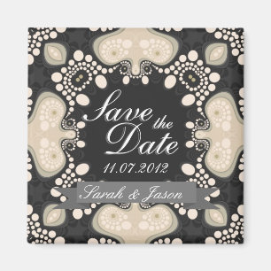 Exotic Modern Tribal Save Date Bröllop Magnet