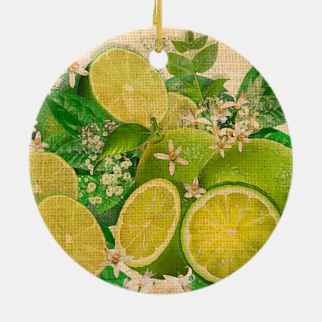 Exotic Musk Limes & Basil från Bangkok (Cretons) Julgransprydnad Keramik (Baksidan)