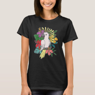 Exotic Parrot Cockatoo Animal Bird Flowers Cockat T Shirt
