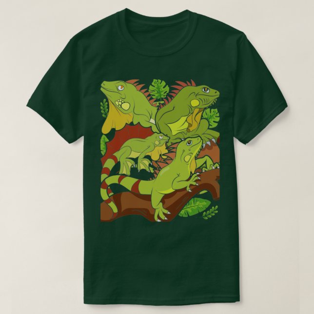 Exotic Pet Reptile Tropical Löv Lizard Owner Ig T Shirt (Design framsida)