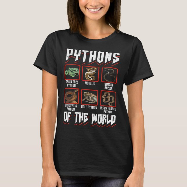 Exotic Pet Snake Reptile Ball Python Pythons Of Th T Shirt (Framsida)