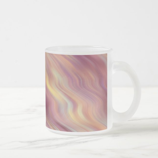 Exotic Plumeria Vågigt Struktur Frostad Glasmugg (Höger)