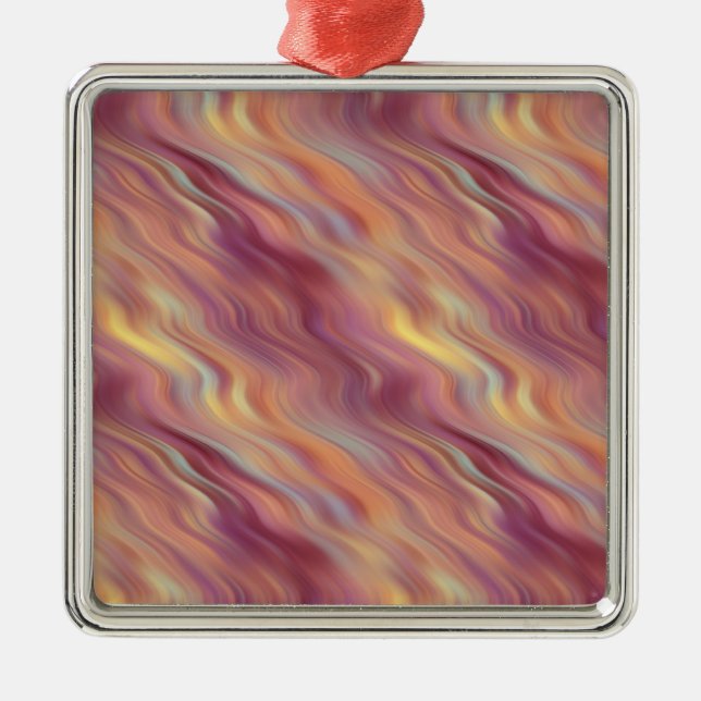 Exotic Plumeria Vågigt Struktur Julgransprydnad Metall (Framsidan)