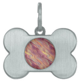 Exotic Plumeria Vågigt Struktur Namnbricka Husdjur