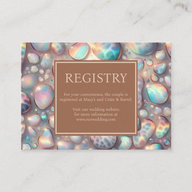 Exotic Posh GIft Registry Details Enclosure Cards Tilläggskort (Framsida)