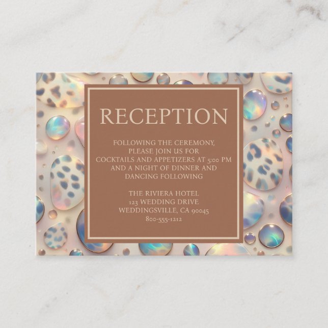 Exotic Posh Reception Details Enclosure Cards Tilläggskort (Framsida)