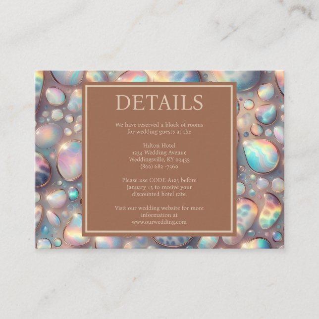 Exotic Posh Reception Details Enclosure Cards Tilläggskort (Framsida)
